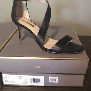 Black, strapping heel